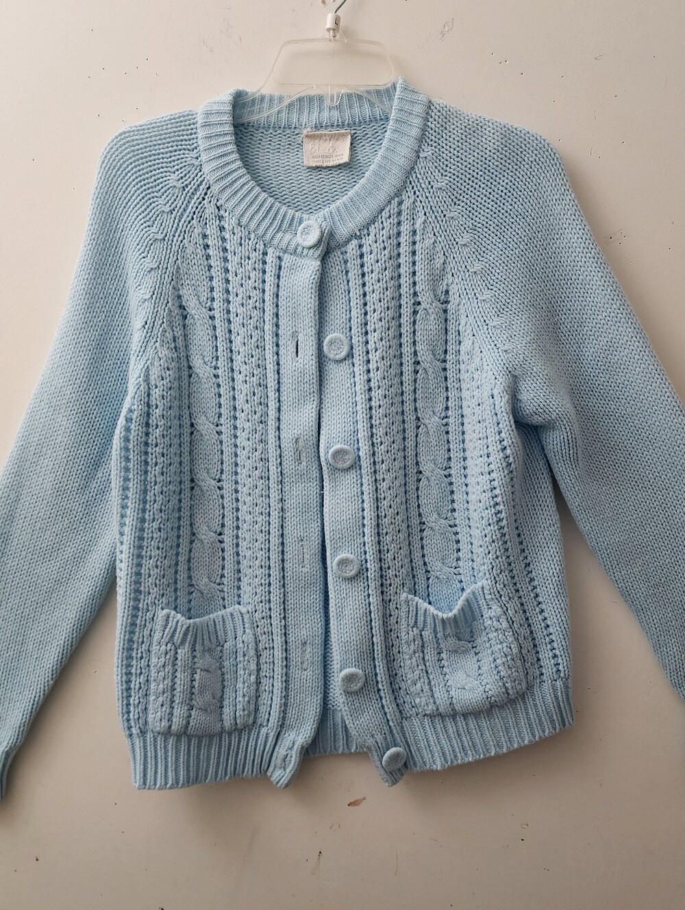 Exclusive Imports Vtg Cable Knit Button Up Cardigan Sweater Grandma Cottagecore